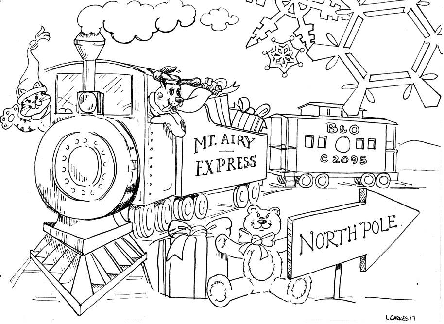 Holiday Coloring Contest Caboose 