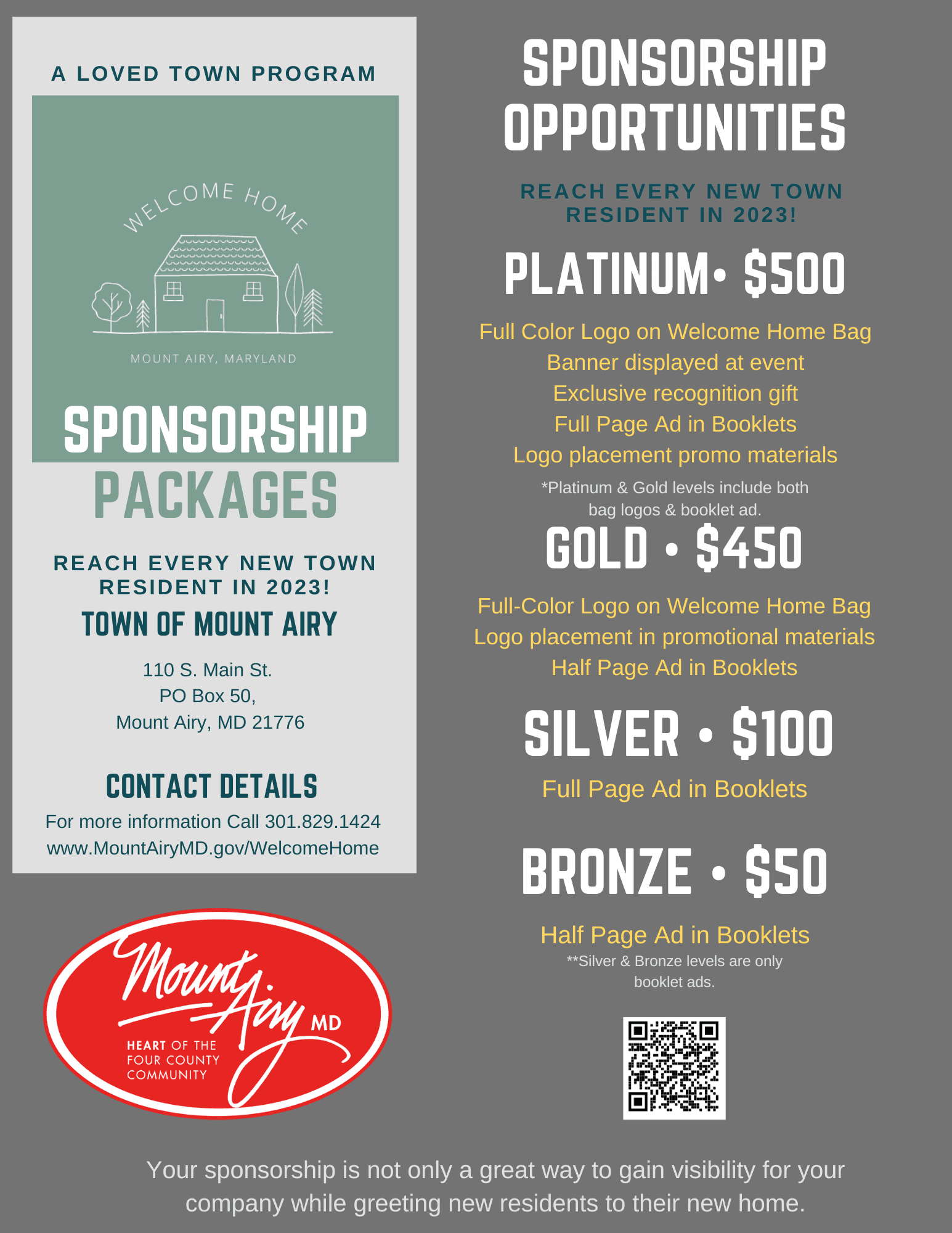 Welcome Home Sponsorship Packages