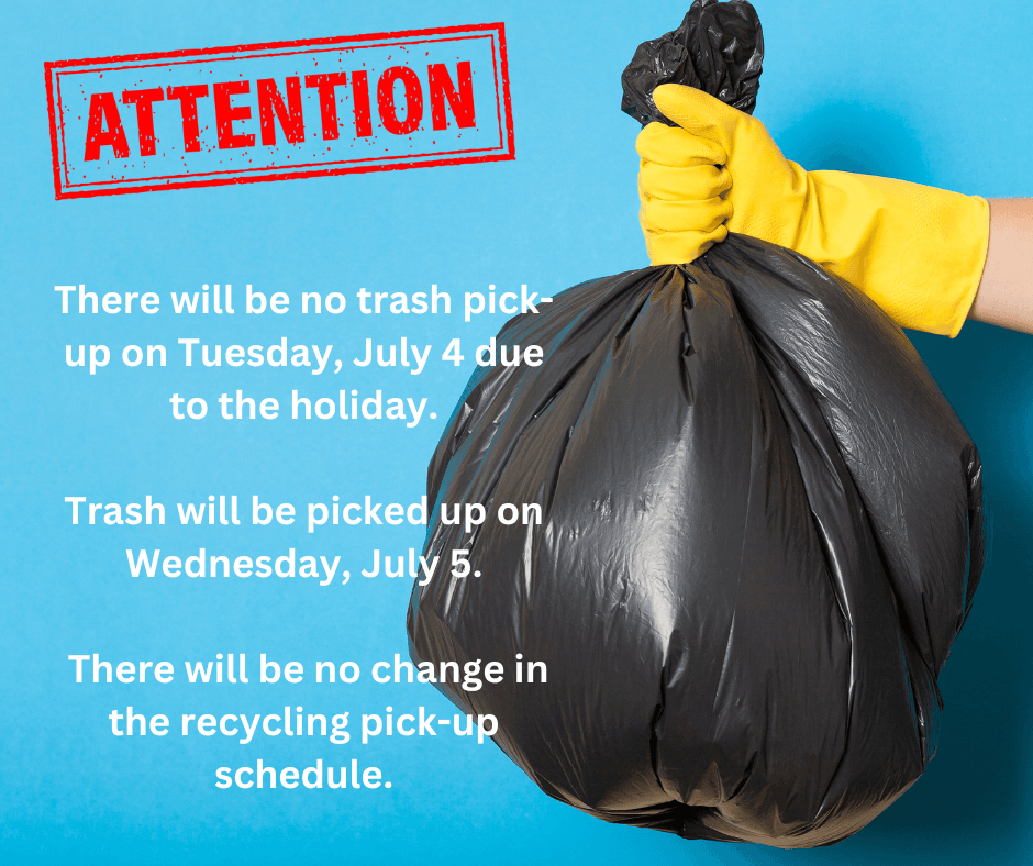 No trash pick up July 4