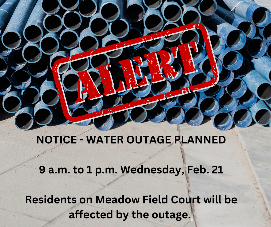 Water Outage Planned Feb, 21