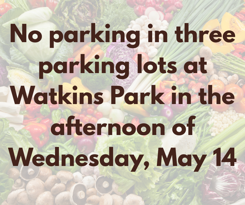No parking in three parking lots at Watkins Park
