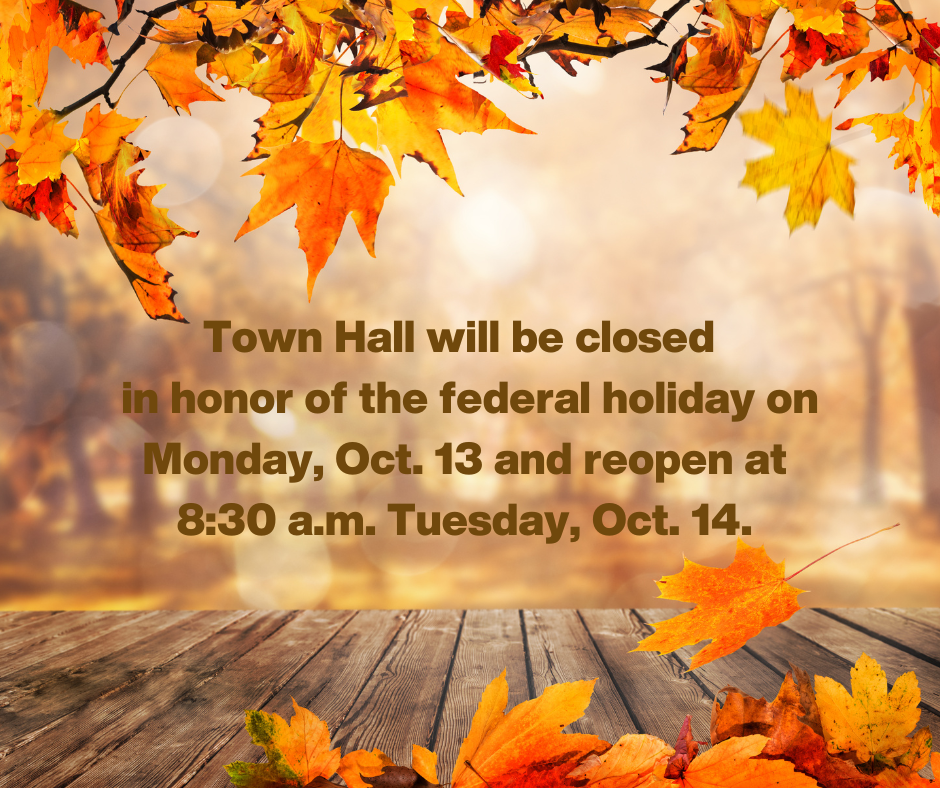 Town Hall will be closed 