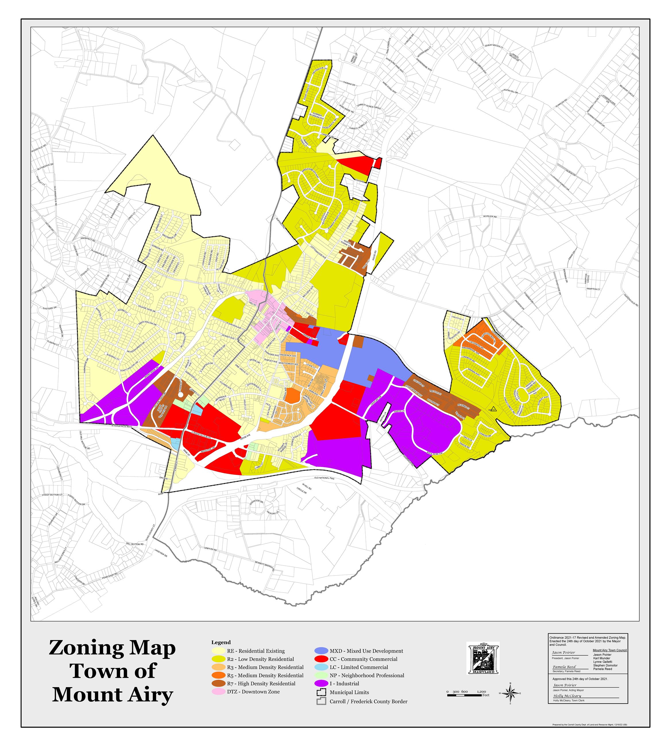 MtAiryZoningMap_Nov22_w_signatures