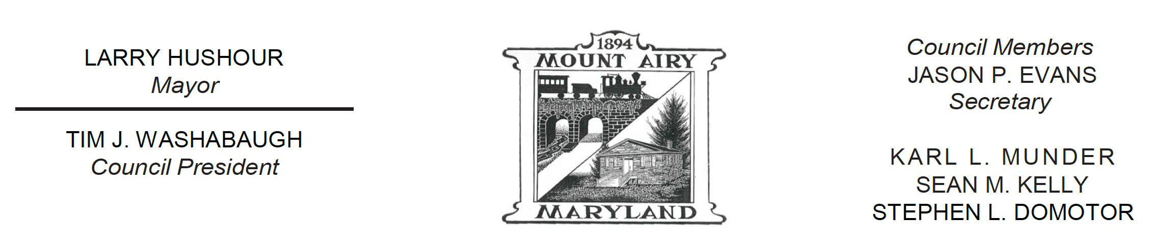 Mt. Airy Town Letterhead